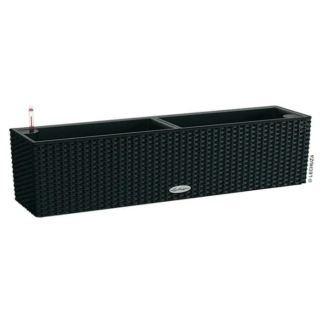 LECHUZA Balkonkasten »BALCONERA Cottage«, BxHxT: 79 x 19 x 19 cm, Kunststoff - schwarz