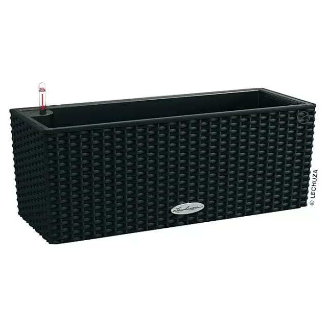 LECHUZA Balkonkasten »BALCONERA Cottage«, BxHxT: 50 x 19 x 19 cm, Kunststoff - schwarz