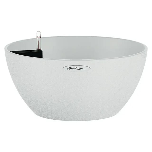 LECHUZA Pflanzgefäß »CUBETO«, BxH: 30 x 13,5 cm, rund, Kunststoff - weiss