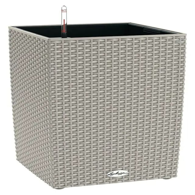 LECHUZA Pflanzgefäß »CUBE«, BxH: 29,5 x 30 cm, quadratisch, Kunststoff - braun