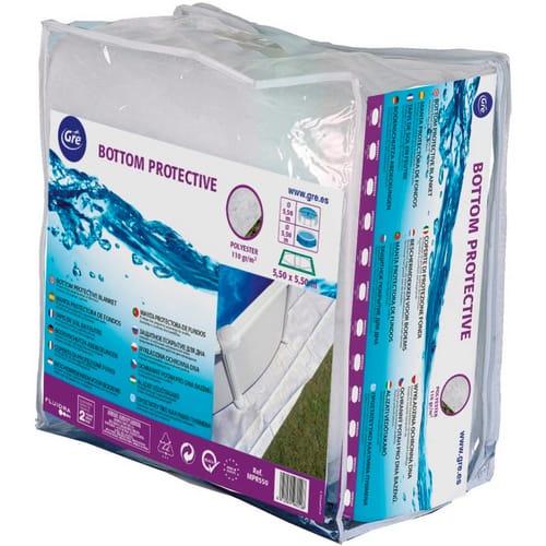 GRE Bodenschutzplane, Breite: 500 cm, Polyester - weiss