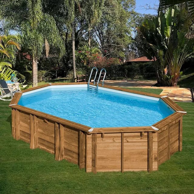 GRE Echtholzpool »Safran 2«, braun, BxHxL: 395 x 133 x 620 cm