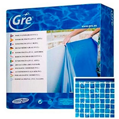 GRE Pool-Innenhülle, Breite: 300 cm, Polyvinylchlorid (PVC) - blau