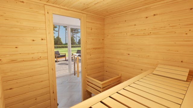 WEKA Sauna »Bergen 1.8«, BxHxT: 198 x 203,5 x 181 cm - braun