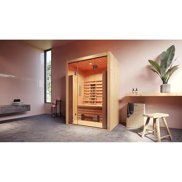 WEKA Infrarotkabine »Hamina«, natur, HxT (Außenmanß): 190 x 103,5 cm, für 2 Personen - braun