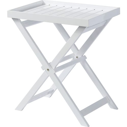 Cinas Serviertisch, BxHxT: 60 x 65 x 40 cm, Tischplatte: Mahagoniholz - weiss