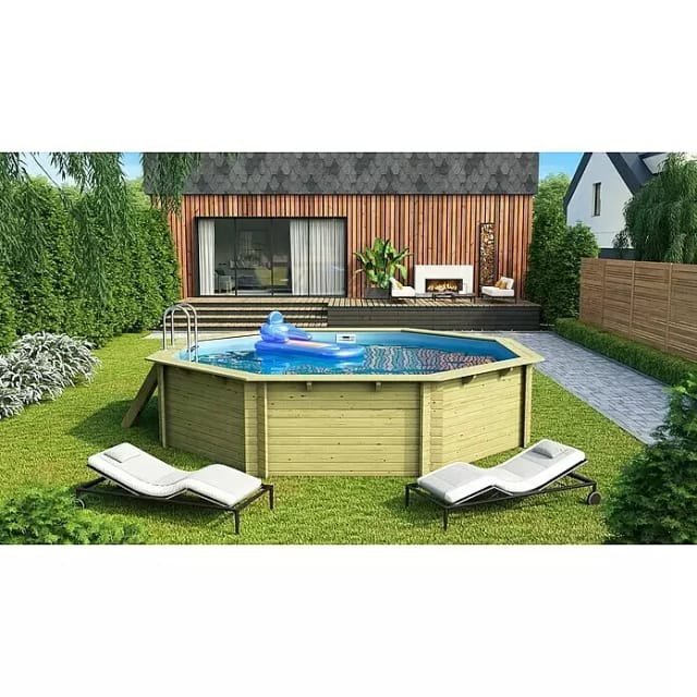 KARIBU Pool, beige, 21000 l
