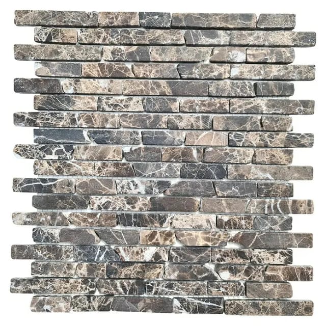 HuH Mosaik Mosaikmatte »Bali«, BxL: 30,5 x 30,5 cm, Marmor - braun