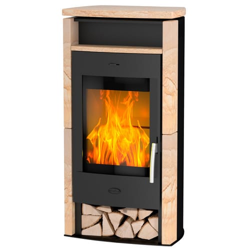 FIREPLACE Kaminofen »Santiago«, Sandstein, 6 kW - schwarz
