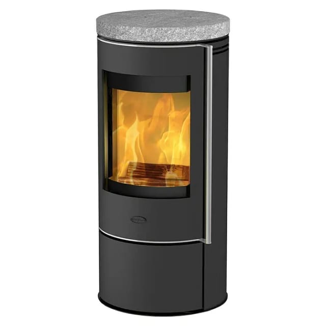FIREPLACE Kaminofen »Rondale«, grau, Speckstein, 5 kW - schwarz
