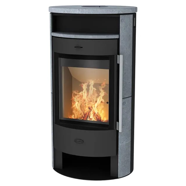 FIREPLACE Kaminofen »Durango«, grau, Speckstein, 6 kW - schwarz