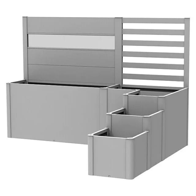 BIOHORT Blumenkasten »DaVinci«, BxHxT: 250 x 168 x 201 cm, Metall - silberfarben