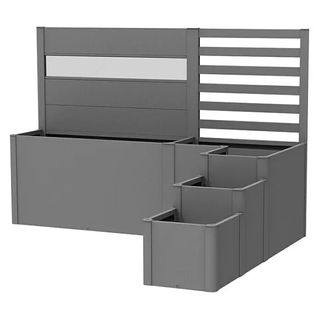 BIOHORT Blumenkasten »DaVinci«, BxHxT: 250 x 168 x 201 cm, Metall - grau