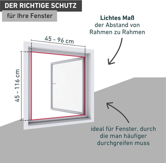 WINDHAGER Insektenschutz, IS Expert, Plisseefenster, 100 x 120 cm - silberfarben