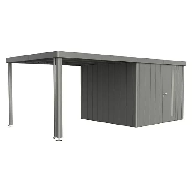 BIOHORT Seitendach »Neo«, BxL: 3000 x 2910 mm, Metall - grau