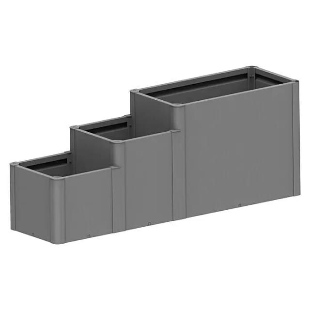 BIOHORT Blumenkasten »DaVinci«, BxHxT: 250 x 77 x 59 cm, Metall - grau