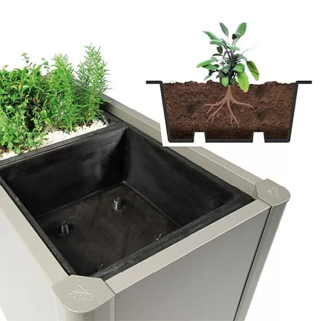 BIOHORT Pflanzeinsatz, HxL: 18 x 50cm - schwarz