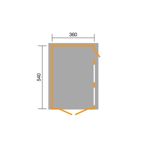 WEKA Garage, BxT: 422,7 x 600 cm, holz - grau