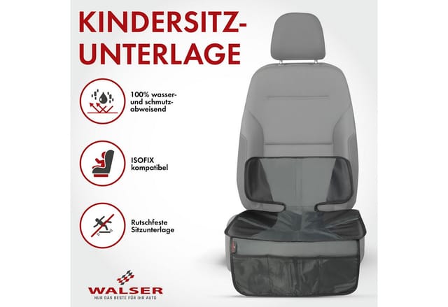 WALSER Kindersitzunterlage »Tidy Fred«, Polyester - schwarz