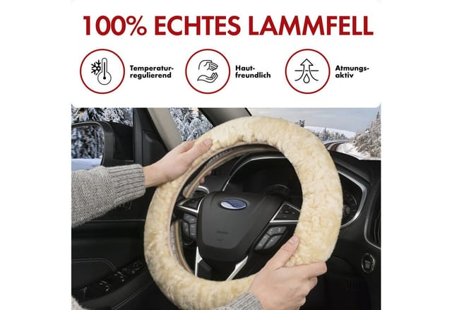 WALSER Lenkradbezug, Naturmaterial - beige