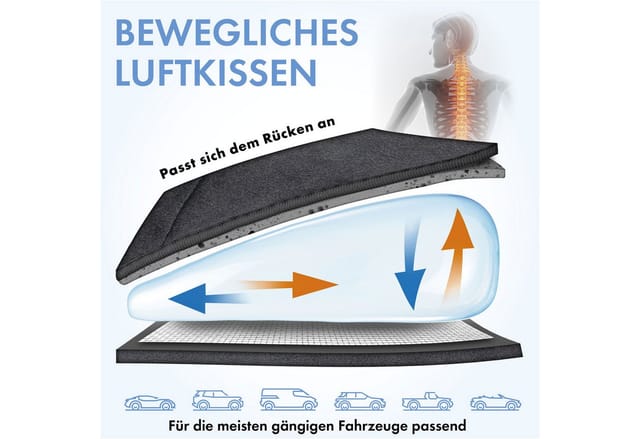 WALSER Sitzauflage »Air Flow«, Polyester - schwarz