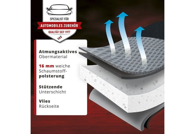 WALSER Sitzauflage »Grafis«, Polyester - grau