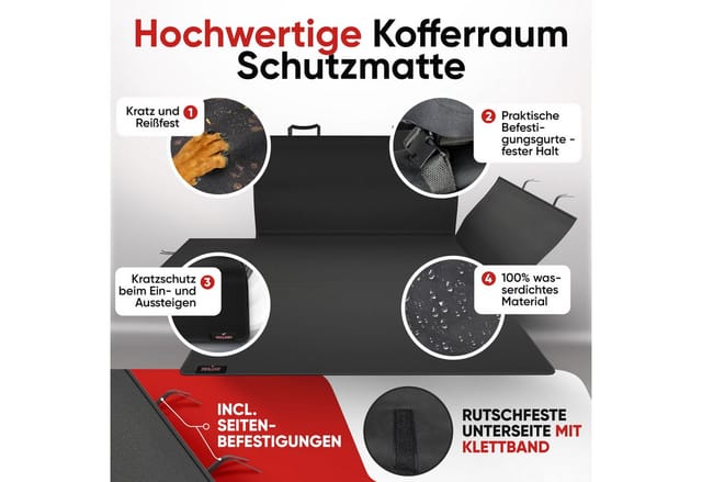 WALSER Kofferraumdecke »Cäsar«, Polyester - schwarz