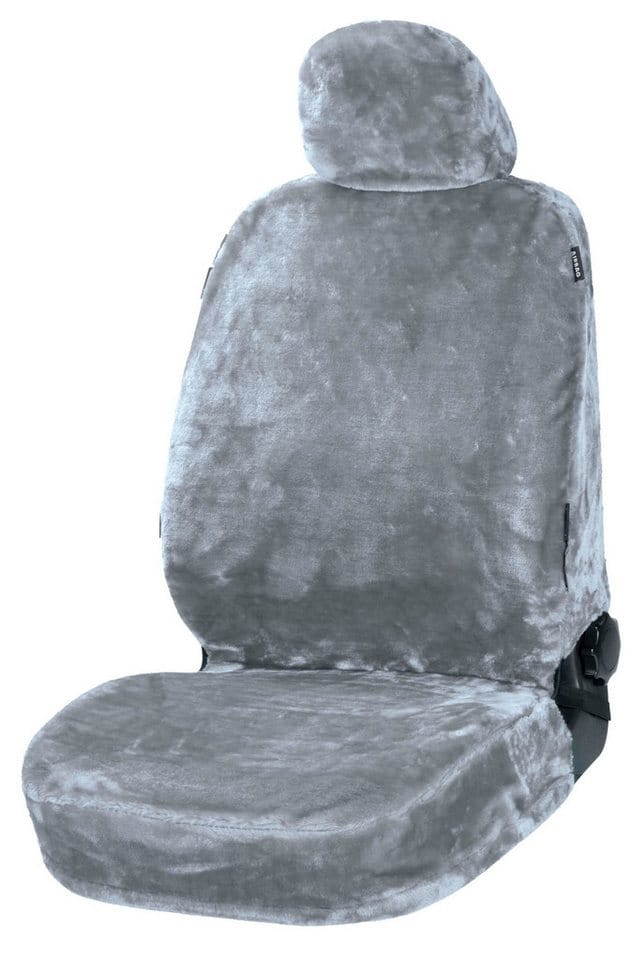 WALSER Sitzbezug »Teddy«, Plüschfell - silberfarben