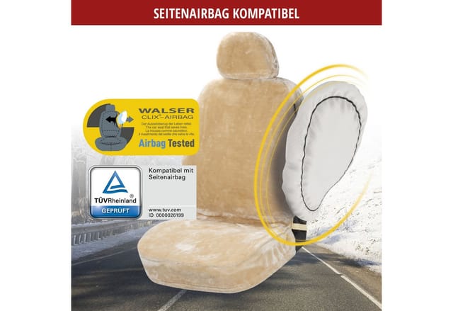 WALSER Sitzbezug »Teddy«, Plüschfell - beige
