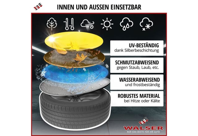 WALSER Reifenschutzhülle, Silber, Polyester - silberfarben