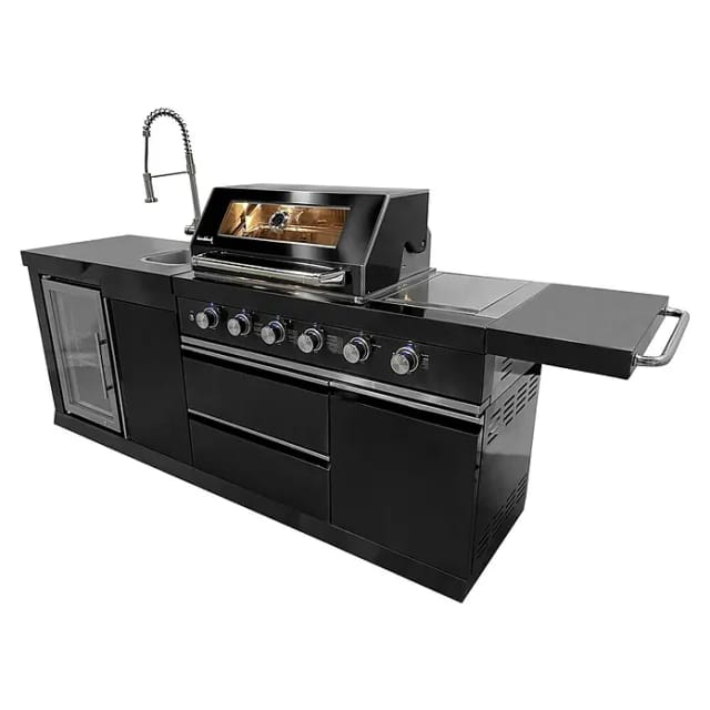 BUSCHBECK Outdoor-Küche, Grillfläche: 60 x 42 cm, mit Unterschrank - schwarz