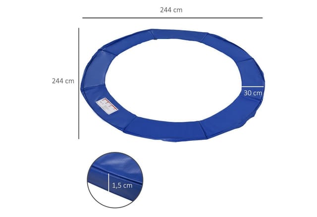 HOMCOM Trampolinzubehör, Ø 244 cm - blau
