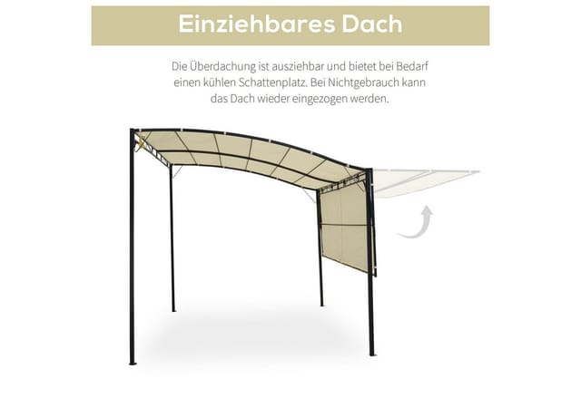 Outsunny Pavillon, BxHxT: 300 x 250 x 250 cm