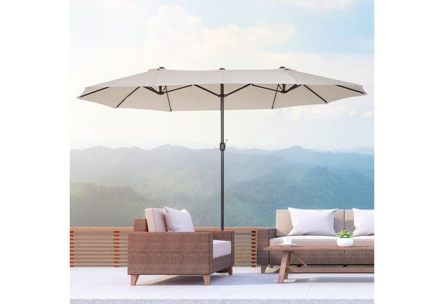 Outsunny Sonnenschirm, Höhe: 240 cm, beige