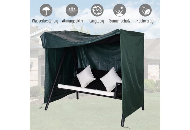 Outsunny Hollywoodschaukelschutzhülle, BxHxT: 177 x 152 x 114 cm, Polyester - gruen