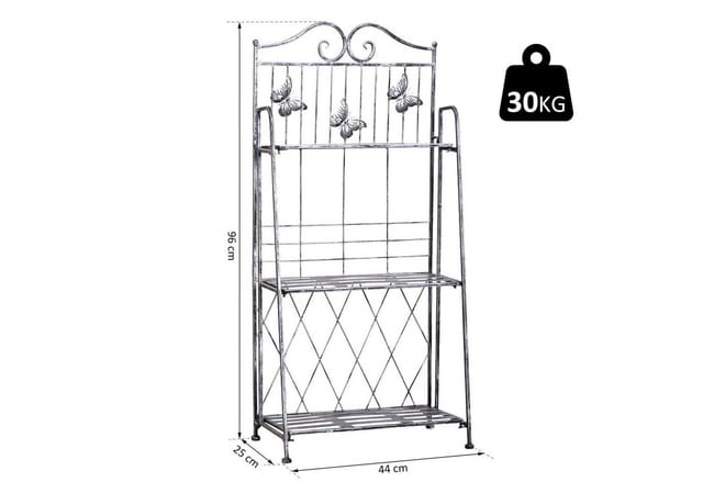 Outsunny Blumenregal, BxHxL: x x cm, Metall - silberfarben