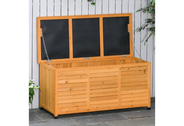 Outsunny Auflagenbox, BxHxT: 127 x 60 x 56 cm, gelb, 427 l