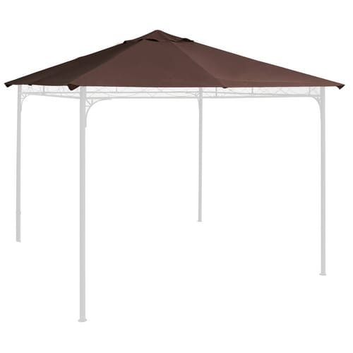 Outsunny Ersatzdach für Pavillon, kaffeefarben, 300 x 300 cm - braun