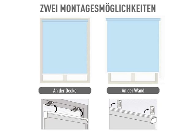 Outsunny Senkrechtmarkise, BxL: 120 x 200 cm, Aluminium/Polyester - grau