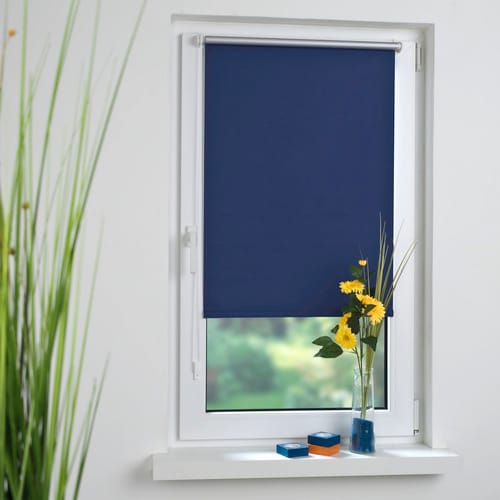 LIEDECO Klemmfix-Rollo, Stoff, verdunkelnd - blau