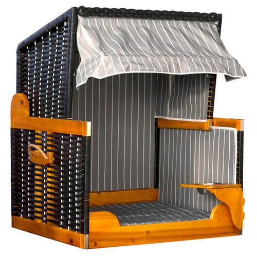 DEVRIES Hunde-Strandkorb, BxHxT: 75 x 95 x 65 cm, ohne, schwarz-braun