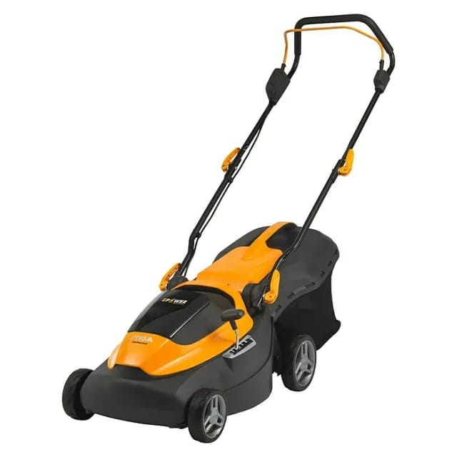 STIGA Akku-Rasenmäher »Collector 140e«, 20 V, 4 Ah, Schnittbreite: 38 cm, mit Akku - gelb