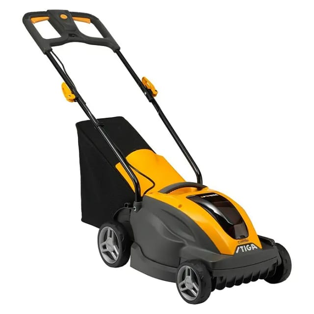 STIGA Akku-Rasenmäher »COMBI 336e«, 48 V, 2 Ah, Schnittbreite: 34 cm, mit Akku - gelb