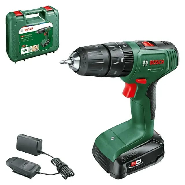 BOSCH HOME & GARDEN Akku-Schlagbohrer »EasyImpact 18V-40«, inkl. Akku und Ladegerät - gruen