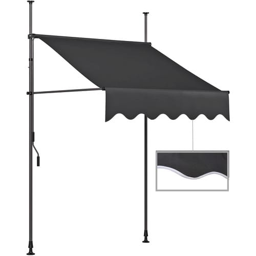 GARDEN PLEASURE Klemmmarkise, anthrazit, polyester - grau
