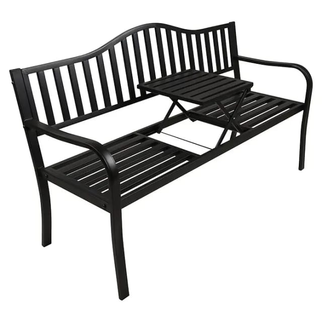 GARDEN PLEASURE Bank »SEGULA«, Stahl, BxHxT: 150 x 89 x 60 cm - schwarz