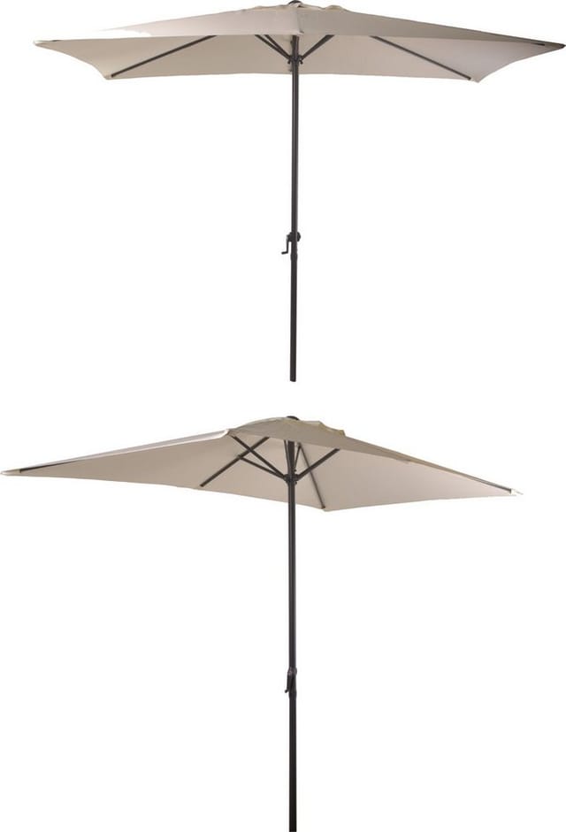 GARDEN PLEASURE Sonnenschirm, Format: 250 x 145 cm cm, rechteckig - weiss