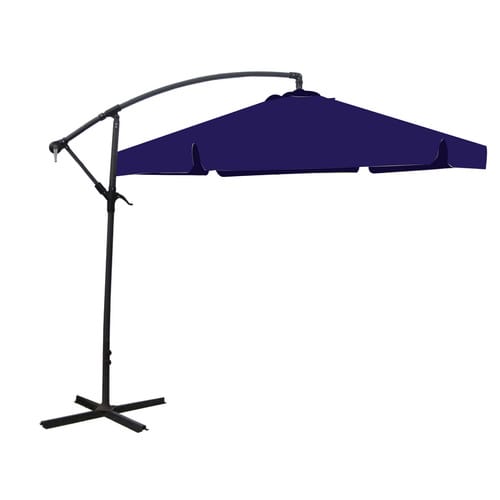 GARDEN PLEASURE Ampelschirm, Format: 300 cm cm, sechseckig, abknickbar - blau