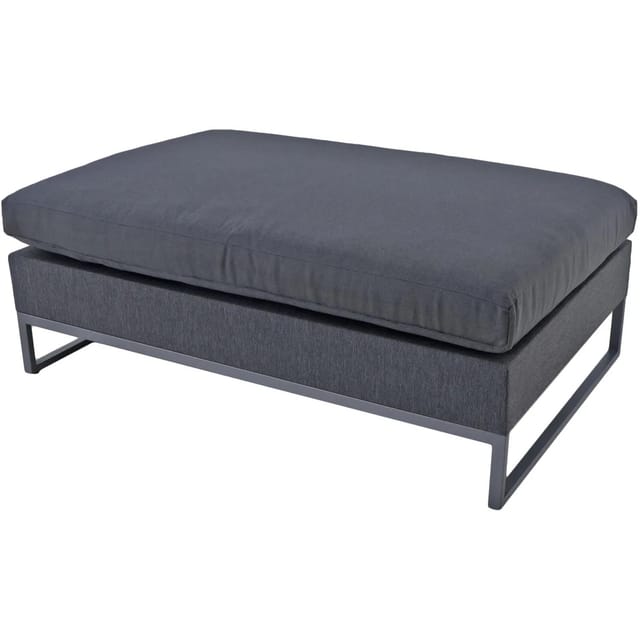 GARDEN PLEASURE Hocker »YARA«, BxH: 140 x 49 cm, Stahl/Kunststoffgewebe, inkl. Auflage - grau