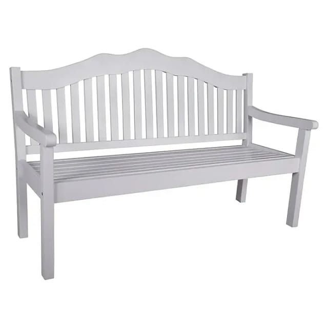 GARDEN PLEASURE Bank »AUSTIN«, Eukalyptusholz, BxHxT: 64 x 103 x 160 cm - weiss